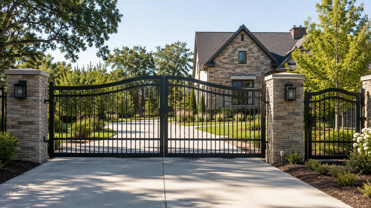 Automatic gate system for residential or commercial vehicle access