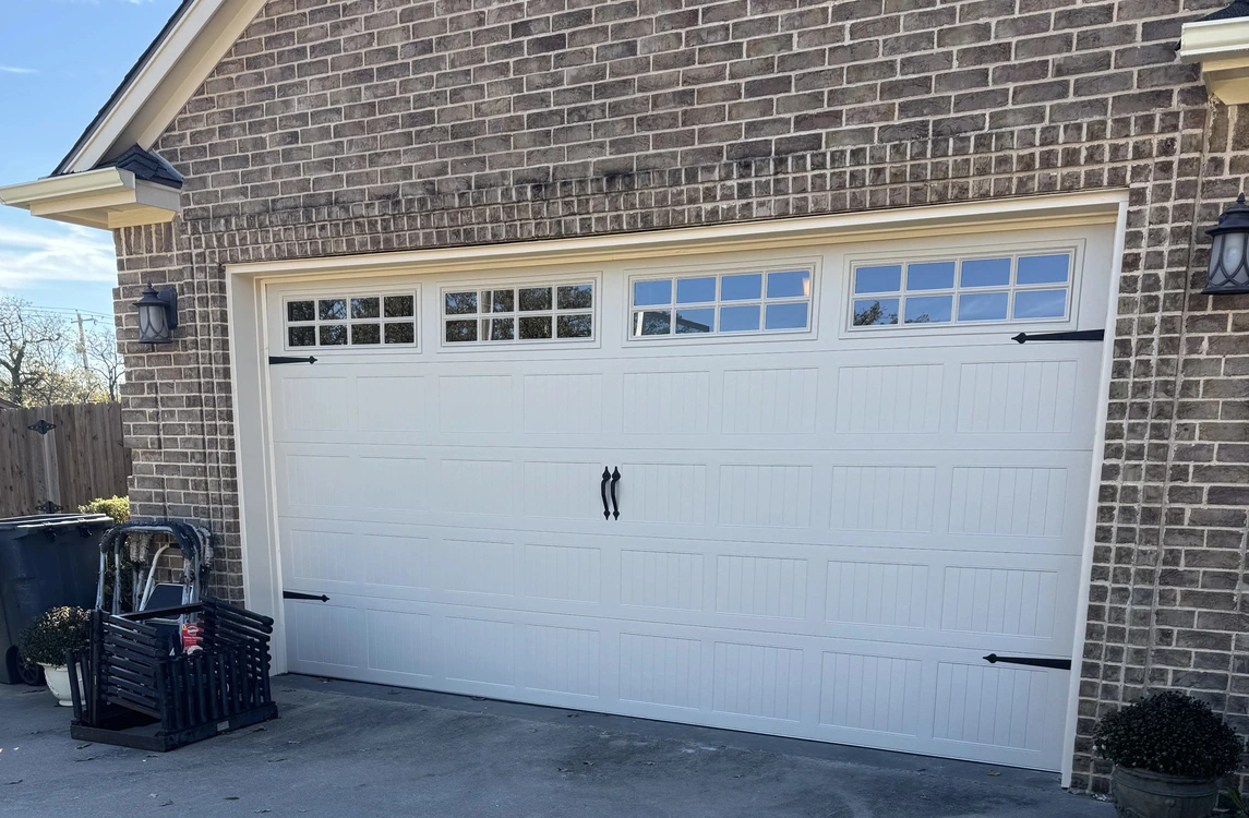 Residential garage door installation project